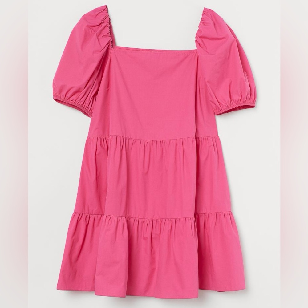H&M Pink Puff sleeve Maxi dress Size 3X Brand New With Tags